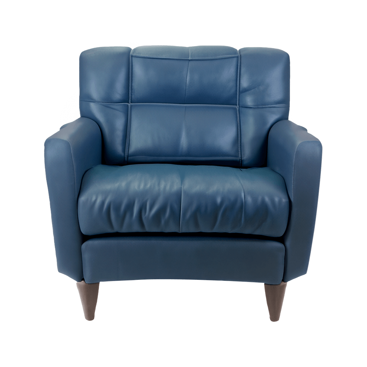 Cammi Blue Leather Armchair
